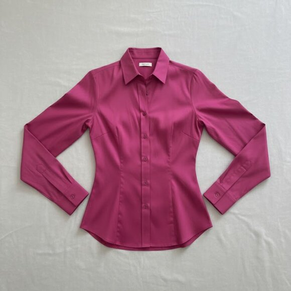 Coldwater Creek Magenta Button-Up Shirt XL Princess Seam - Picture 5 of 12